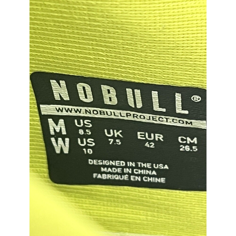 Nobull Unisex Men's 8.5 /Women's 10 Yellow Swirl Neon Glitch Trainer SuperFabric - Picture 7 of 16